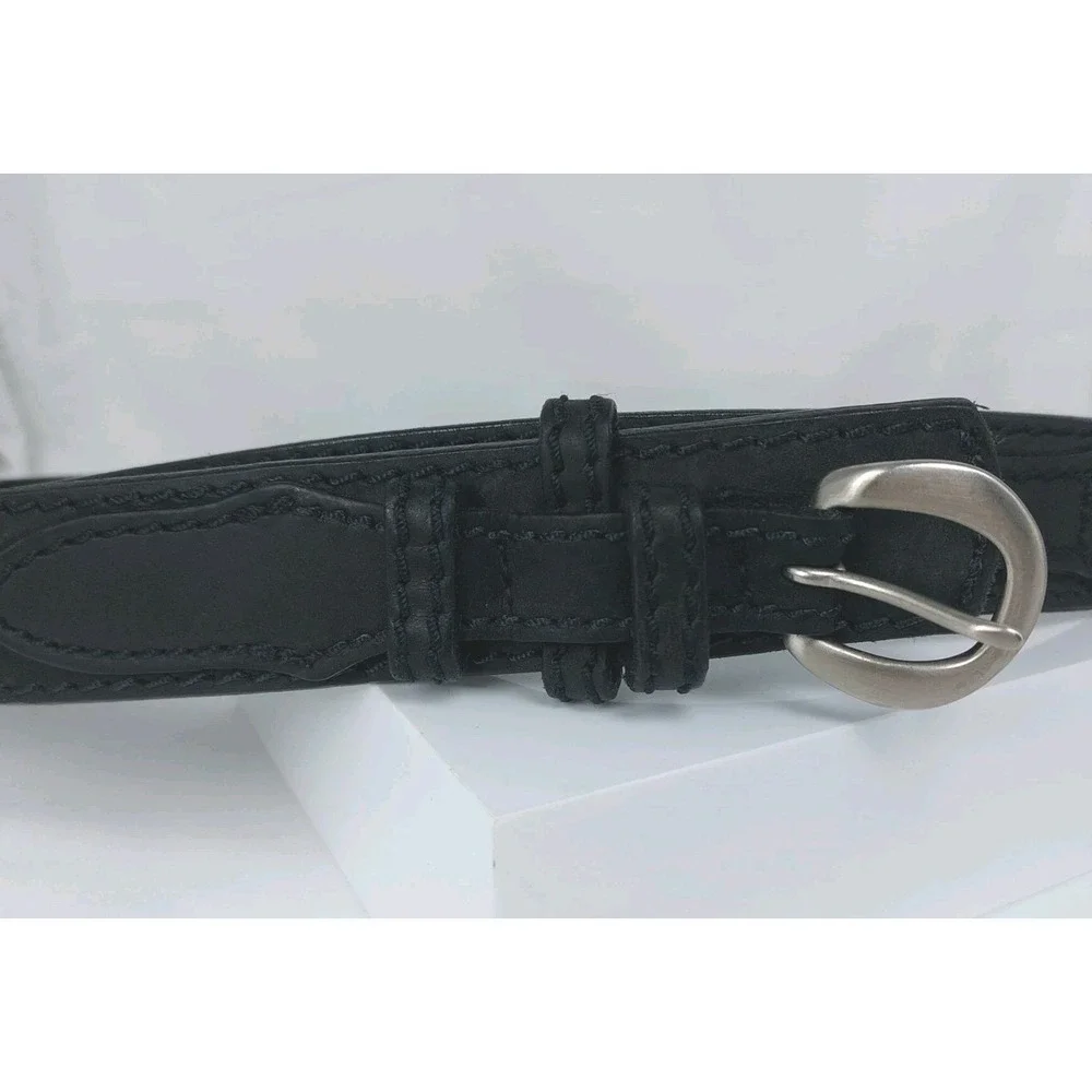 Duluth Trading BlackLeather Ranger BeltSz 36x1.5 WorkCowboy Rodeo Western USA
